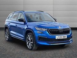 Race blue metallic Used 2022 Skoda Kodiaq SportLine SUV | £30,000 (Fair price)