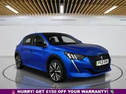 Blue Used 2021 Peugeot e-208 Premium Hatchback | £11,699 (Fair price)