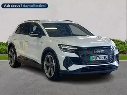White Used 2024 Audi Q4 e-tron Black Edition SUV | £37,662 (Fair price)