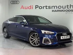 Blue Used 2021 Audi A5 Sportback S-Line Hatchback | £28,290 (A bit pricey)