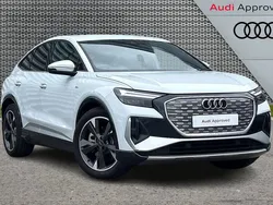 White Used 2025 Audi Q4 Sportback e-tron S-Line SUV | £35,790