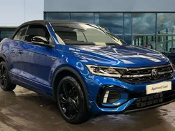 Ravenna blue metallic black Used 2025 VW T-Roc Cabriolet R-line Cabriolet | £33,100 (A bit pricey)