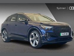 Blue New 2025 Audi Q4 e-tron Black Edition SUV | £36,500