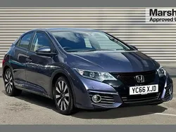 Blue Used 2016 Honda Civic SE Plus Hatchback | £8,305 (Fair price)