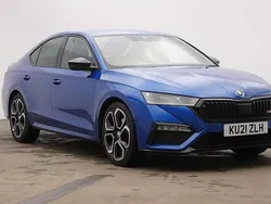 Race blue metallic Used 2021 Skoda Octavia vRS Hatchback | £23,400 (Expensive)
