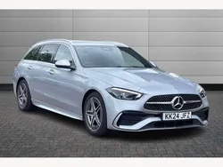 Silver Used 2024 Mercedes C220 AMG line Estate | £36,495