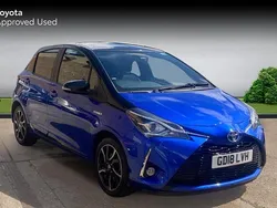 Nebula blue Used 2018 Toyota Yaris Hybrid Hatchback | £12,578 (Fair price)