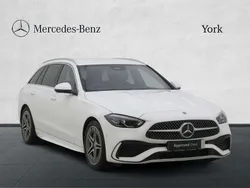 White Used 2024 Mercedes C220 AMG line Estate | £31,195 (Fair price)