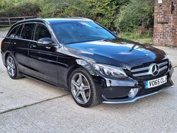 Black Used 2015 Mercedes C220 AMG line Estate | £9,695 (Expensive)