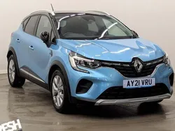 Celadon blue with diamond black roof Used 2021 Renault Captur Iconic SUV | £11,590 (Fair price)