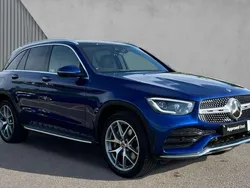 Blue Used 2021 Mercedes GLC300e AMG Line Premium Plus SUV | £35,479 (Fair price)