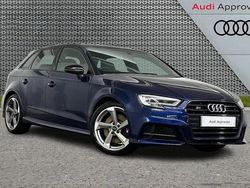 Blue Used 2018 Audi S3 Sportback Black Edition Hatchback | £24,194 (Fair price)