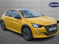 Yellow Used 2022 Peugeot e-208 GT Hatchback | £12,208 (Fair price)