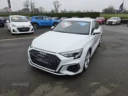 White Used 2021 Audi A3 S-Line Sedan | £21,450 (Fair price)