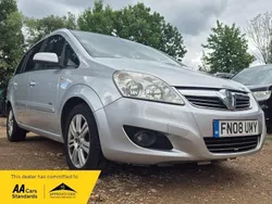 Silver Used 2008 Vauxhall Zafira Design Edition MPV | £1,750 (Fair price)