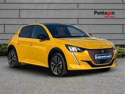 Yellow Used 2022 Peugeot e-208 Premium Hatchback | £13,195 (Fair price)