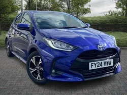 Blue Used 2024 Toyota Yaris Hybrid Design Hatchback | £19,485 (Fair price)