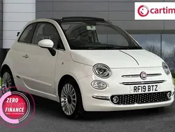 White Used 2019 Fiat 500C Lounge Cabriolet | £8,150 (Fair price)