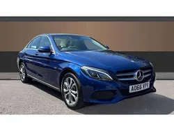 Blue Used 2016 Mercedes C350e Premium Plus Sedan | £12,773 (Fair price)
