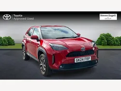 Red Used 2024 Toyota Yaris Hybrid Design Hatchback | £22,035 (Expensive)