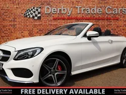 White Used 2019 Mercedes C220 AMG Line Premium Plus Cabriolet | £21,990 (Fair price)