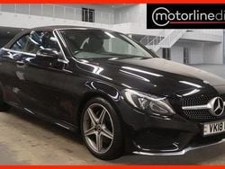 Black Used 2018 Mercedes C200 AMG line Cabriolet | £15,989 (Fair price)