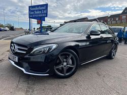 Black Used 2015 Mercedes C220 AMG line Estate | £11,495 (Fair price)