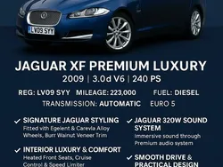 Blue Used 2009 Jaguar XF Premium Luxury Sedan | £1,395