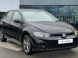 Deep black pearlescent Used 2024 VW Polo R-line Hatchback | £21,057 (Fair price)