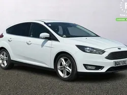 White Used 2017 Ford Focus Titanium Hatchback | £10,099 (Fair price)