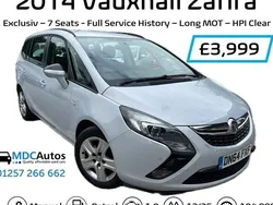 Used 2014 Vauxhall Zafira Tourer MPV | £3,999 (Fair price)