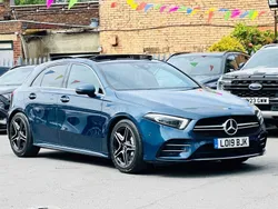 Blue Used 2019 Mercedes A35 AMG Premium Plus Hatchback | £20,840 (Fair price)