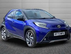 Juniper blue with black Used 2023 Toyota Aygo Hatchback | £14,150 (A bit pricey)
