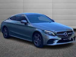 Mojave silver Used 2021 Mercedes C200 AMG line Coupe | £24,395 (Expensive)