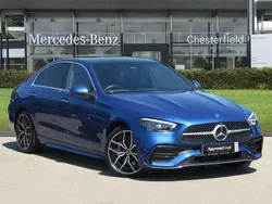 Blue Used 2024 Mercedes C300e AMG Line Premium Plus Sedan | £40,000 (A bit pricey)