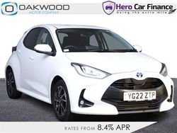 White Used 2022 Toyota Yaris Design Hatchback | £15,849 (Fair price)