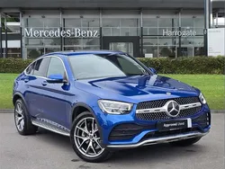 Blue Used 2023 Mercedes GLC300e AMG line Coupe | £43,000 (Fair price)