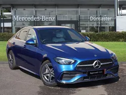 Blue Used 2024 Mercedes C200 AMG line Sedan | £30,750 (Fair price)