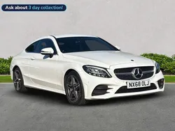 White Used 2018 Mercedes C300 AMG line Coupe | £17,499 (Fair price)