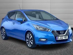 Power blue Used 2022 Nissan Micra Tekna Hatchback | £12,490 (Fair price)