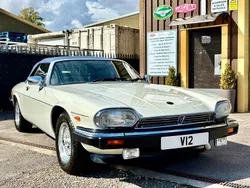Glacier white with navy blue leather and hood Used 1990 Jaguar XJS Cabriolet | £34,995