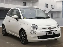 White Used 2021 Fiat 500 Launch Edition Hatchback | £9,700 (Fair price)