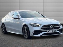 Opalite white bright Used 2023 Mercedes C300e AMG line Sedan | £27,450 (Super price)