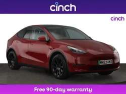 Red Used 2022 Tesla Model Y Long Range SUV | £23,099 (Fair price)