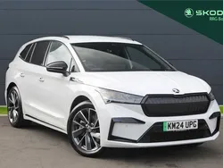 White Used 2024 Skoda Enyaq iV SportlinePlus SUV | £29,795 (Fair price)