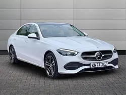 White Used 2024 Mercedes C220 Exclusive Luxury Sedan | £38,495 (Expensive)