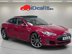 Red Used 2016 Tesla Model S Performance Sedan | £14,990 (A bit pricey)