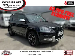Black Used 2015 Skoda Yeti SE SUV | £8,495 (A bit pricey)