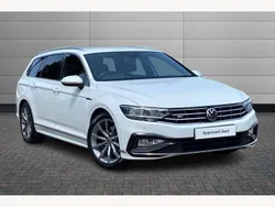 White Used 2021 VW Passat R-line Estate | £22,195 (Expensive)