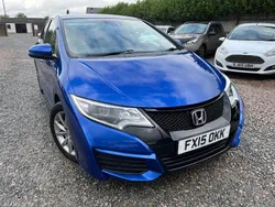 Blue Used 2015 Honda Civic S Hatchback | £6,750 (Fair price)
